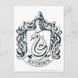 Carte Postale Harry Potter | Slytherin Crest - noir et blanc