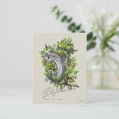 Carte Postale HARRY POTTER™ SLYTHERIN™ Floral Graphisme (Debout devant)