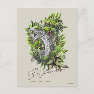 Carte Postale HARRY POTTER™ SLYTHERIN™ Floral Graphisme
