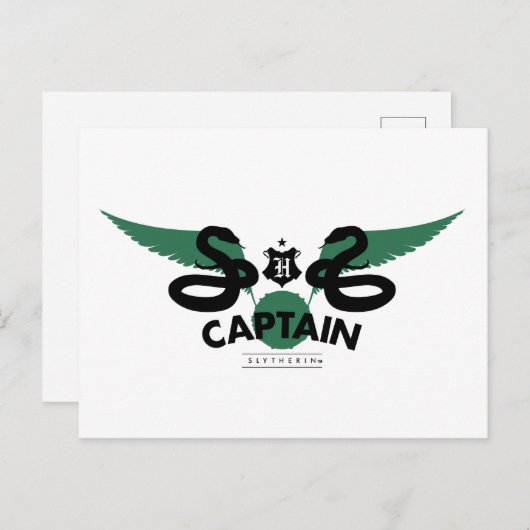 Carte Postale Harry Potter | SLYTHERIN™ House Quidditch Capitain (Devant / Derrière)
