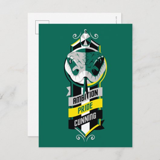 Carte Postale Harry Potter | SLYTHERIN™ House Traits Sigil (Devant / Derrière)