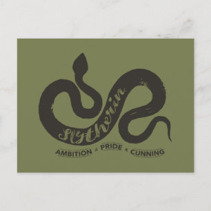 Carte Postale Harry Potter   SLYTHERIN™ Silhouette Typographie