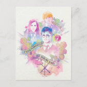 Carte Postale Harry Potter Spell | Harry, Hermione et Ron Waterc (Devant)