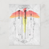 Carte Postale Harry Potter Spell | Harry's Wand Infographic (Devant)