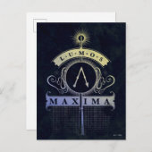 Carte Postale Harry Potter Spell| Lumos Maxima Graphisme (Devant / Derrière)