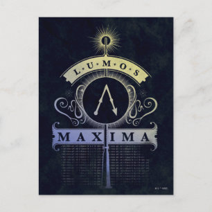 Carte Postale Harry Potter Spell  Lumos Maxima Graphisme
