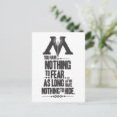 Carte Postale Harry Potter Spell | Ministère de la propagande ma (Debout devant)