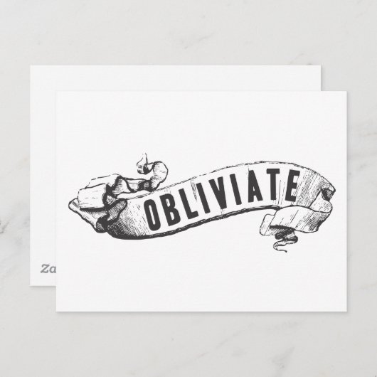 Carte Postale Harry Potter Spell | Oblivier (Devant / Derrière)