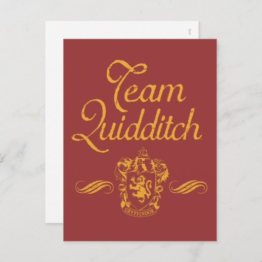 Carte Postale Harry Potter | Team QUIDDITCH™ (Devant / Derrière)