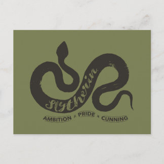 Carte Postale Harry Potter | Typographie de silhouette SLYTHERIN