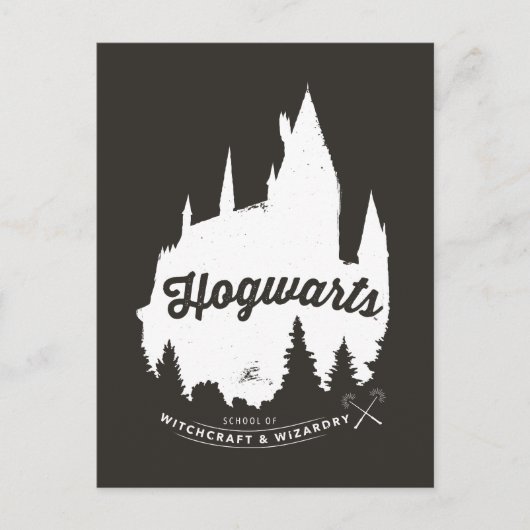 Carte Postale Harry Potter | Typographie du château de Poudlard™ (Devant)
