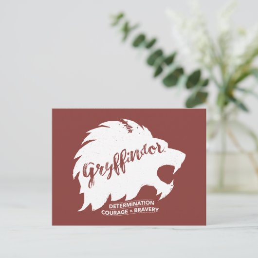 Carte Postale Harry Potter | Typographie Silhouette GRYFFINDOR™ (Debout devant)