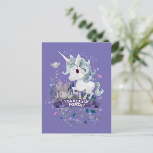 Carte Postale Harry Potter | Unicorne Graphique Forêt Interdite (Debout devant)