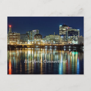 Carte Postale Hartford, Connecticut photo cityscape marquée