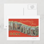 Carte Postale Hartford, Connecticut - Scènes de grandes lettres  (Devant / Derrière)