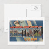 Carte Postale Hartford, Connecticut - Scènes de grandes lettres  (Devant / Derrière)