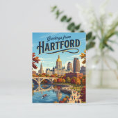 Carte Postale Hartford États-Unis (Debout devant)