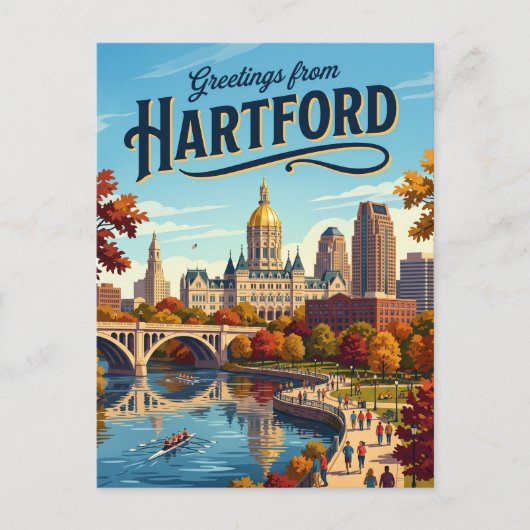 Carte Postale Hartford États-Unis (Devant)