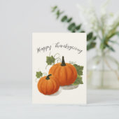 Carte Postale Harvest Pumpkin Thanksgiving Postcard (Debout devant)