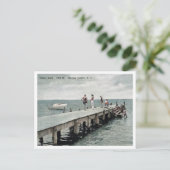 Carte Postale Harvey Cedars NJ Boat Dock années 1930 (Debout devant)