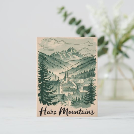 Carte Postale Harz Mountains Allemagne vintage (Debout devant)