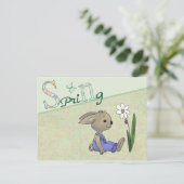 Carte Postale Hase im Frühling (Debout devant)