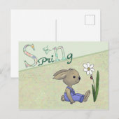 Carte Postale Hase im Frühling (Devant / Derrière)