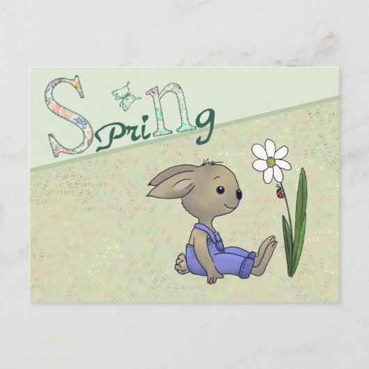 Carte Postale Hase im Frühling (Devant)