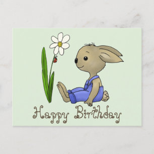 Carte Postale Hase und Blume