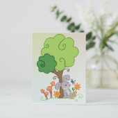 Carte Postale Hase unterm Baum (Debout devant)