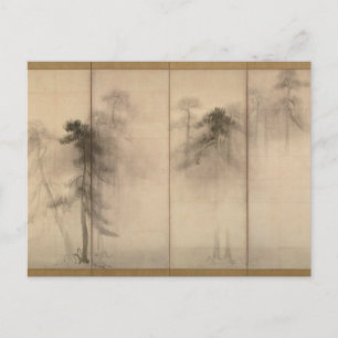 Carte postale Hasegawa Tohaku Pine Trees 16ème siè