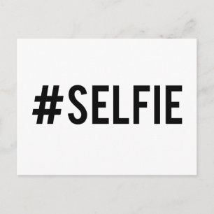 Carte Postale Hash tag selfie, mot art, design de texte pour t-s