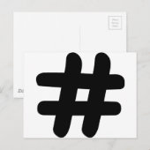 Carte Postale Hashtag (Devant / Derrière)