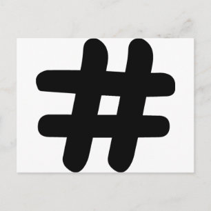 Carte Postale Hashtag