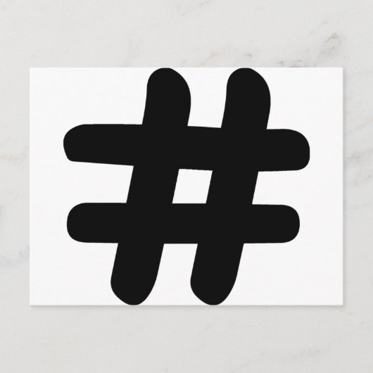 Carte Postale Hashtag (Devant)