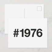 Carte Postale Hashtag 1976 49 Anniversaire (Devant / Derrière)