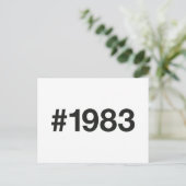 Carte Postale Hashtag 1983 42 Anniversaire (Debout devant)