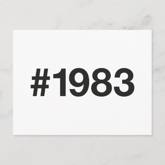 Carte Postale Hashtag 1983 42 Anniversaire (Devant)