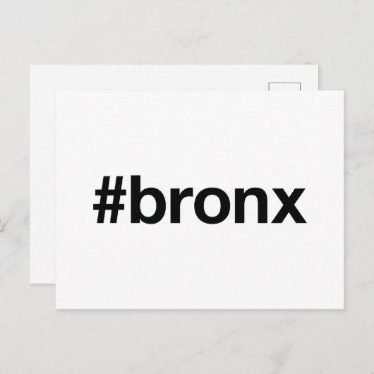 Carte Postale Hashtag BRONX (Devant / Derrière)