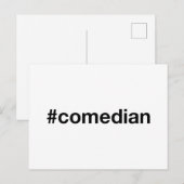 Carte Postale Hashtag COMEDIAN (Devant / Derrière)