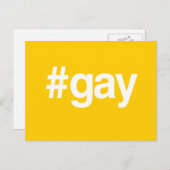 CARTE POSTALE HASHTAG GAY (Devant / Derrière)