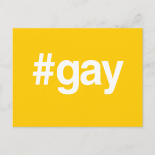 CARTE POSTALE HASHTAG GAY