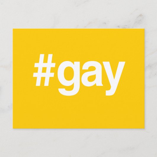 CARTE POSTALE HASHTAG GAY (Devant)