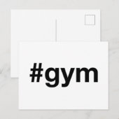 Carte Postale Hashtag GYM (Devant / Derrière)