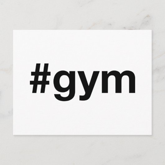 Carte Postale Hashtag GYM (Devant)