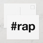 Carte Postale Hashtag RAP (Devant / Derrière)