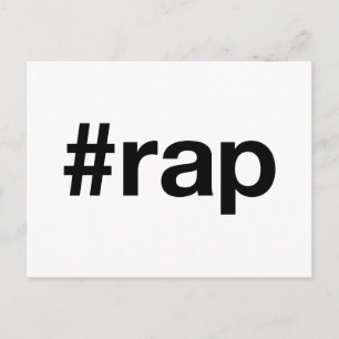 Carte Postale Hashtag RAP