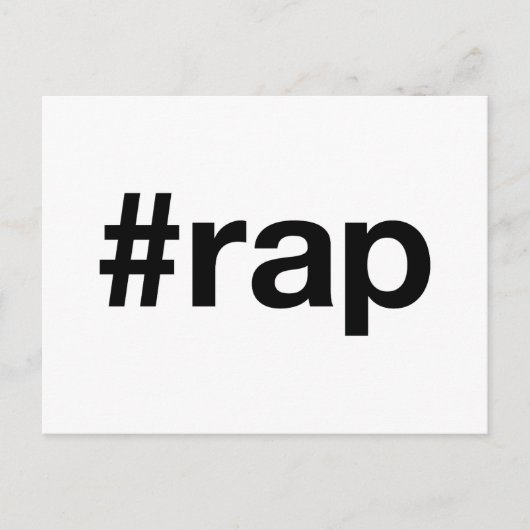 Carte Postale Hashtag RAP (Devant)