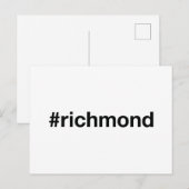 Carte Postale Hashtag RICHMOND (Devant / Derrière)