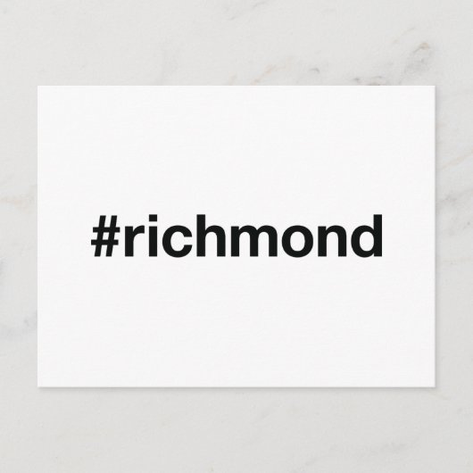 Carte Postale Hashtag RICHMOND (Devant)